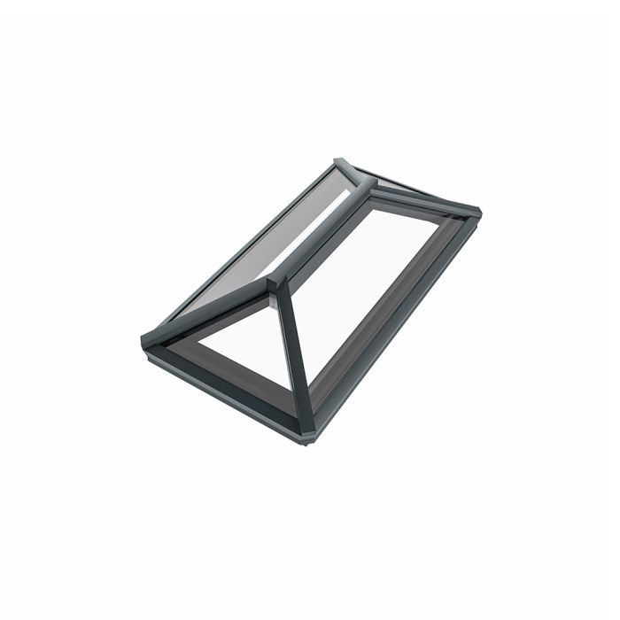 Rainclear roof lantern to suit finished external kerb size 2000 x 1000mm - 9005M Black frame with soft tone neutral double glazed glass