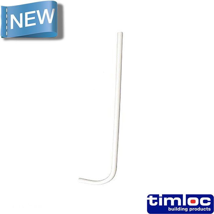 1450mm white 'Hockey Stick' for cable entry into Surface Mounted meter boxes