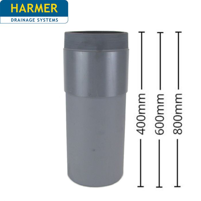 Harmer 6ADP Threaded Spigot Adaptor to 160mm x 400/600/800mm long