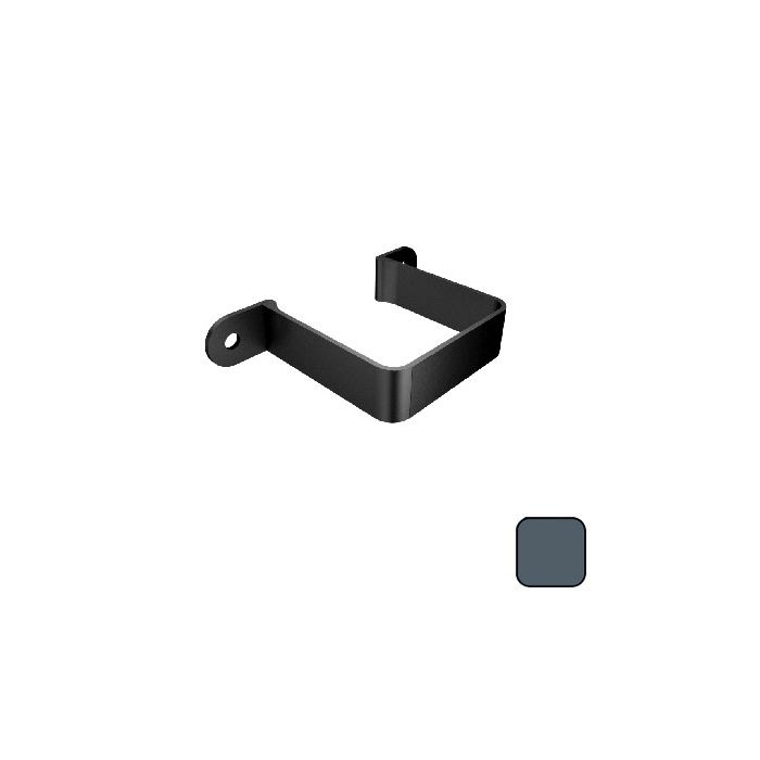 76mm Swaged Aluminium Square STAND OFF PIPE CLIP 30MM PPC - 7016M Anthracite Grey