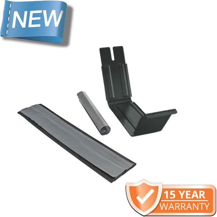 120x75mm Box Profile RAL 7016 Anthracite Grey Coated Galvanised Steel Gutter Connector Union 