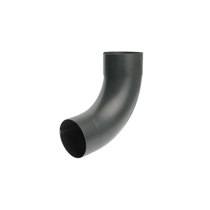 100mm Anthracite Grey Galvanised Steel Downpipe 90 Degree  Bend