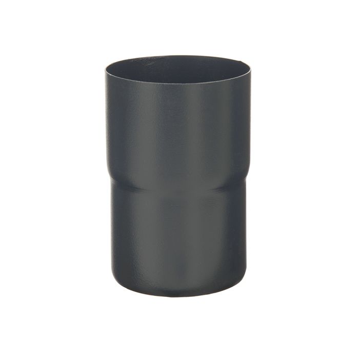 80mm Anthracite Grey Galvanised Steel Downpipe Loose Connector