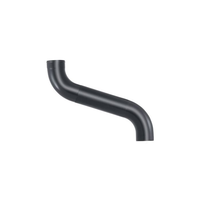 100mm Anthracite Grey Galvanised Steel Downpipe 2-part Offset - up to 700mm Projection
