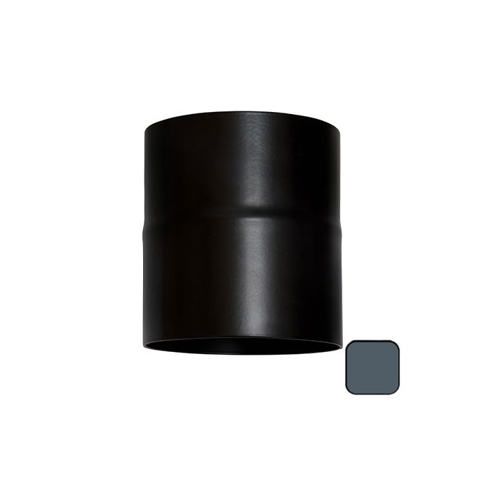 100mm (4") Swaged Round Aluminium Downpipe to 110mm Soil Pipe Adaptor - RAL 7016M Anthracite Grey - from Rainclear Systems