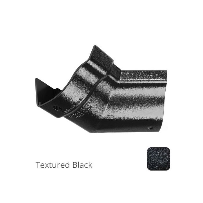 100mm (4") Victorian Ogee Cast Aluminium Gutter 135 Internal Angle - Textured Black