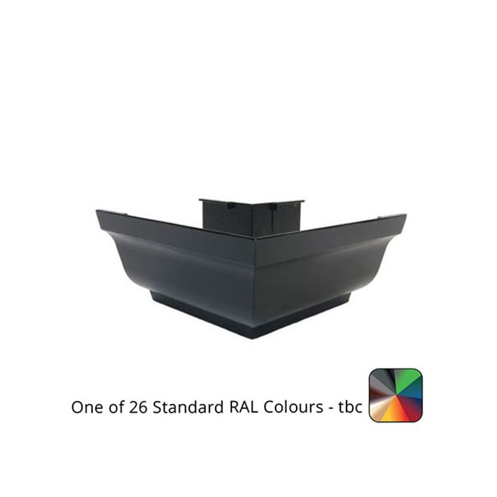 125x100mm SnapIT Aluminium Moulded 90 Degree External Gutter Angle - One of 26 Standard Matt RAL colours TBC