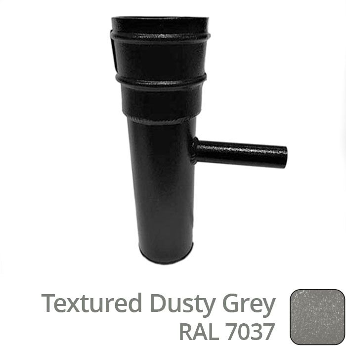 76mm (3") Ornate Heritage Cast Aluminium Eared Socket - Textured Dusty Grey RAL 7037 