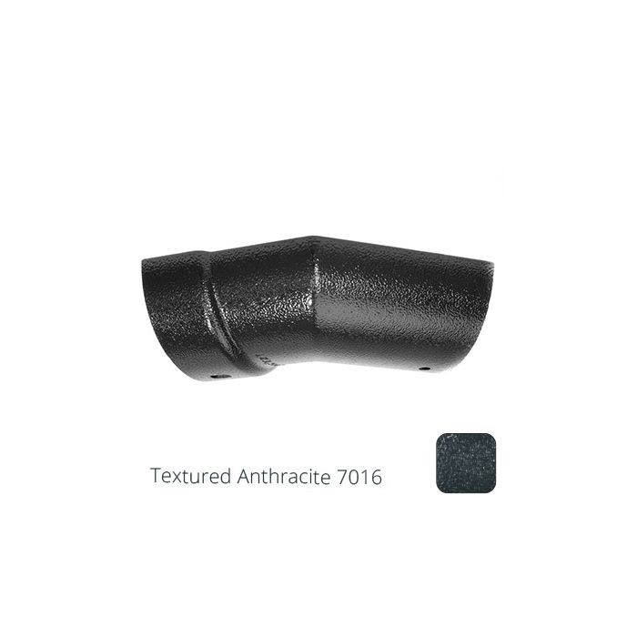 100mm (4") Half Round Cast Aluminium Gutter 135 External Angle - Textured Anthracite Grey RAL 7016 