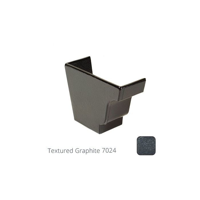 125x100 (5"x 4") Moulded Ogee Cast Aluminium Left Hand External Stop End - Textured Graphite Grey RAL 7024 