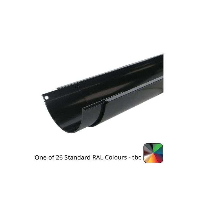 125mm (5") x 3m SnapFix Aluminium Half Round Gutter - One of 26 Standard Matt RAL colours TBC