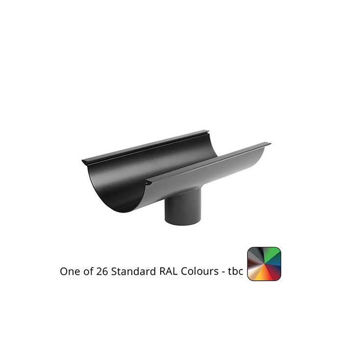 125mm (5") SnapFix Aluminium Half Round 63mm Outlet - One of 26 Standard Matt RAL colours TBC 