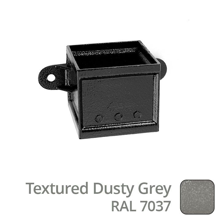 75 x 75mm (3"x3") Cast Aluminium Eared Socket - Textured 7037 Dusty Grey