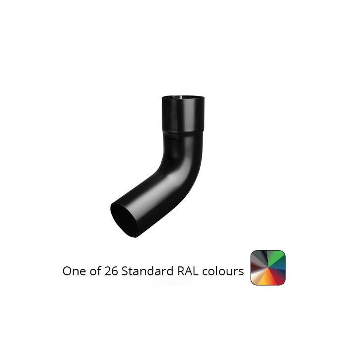 63mm (2.5") Swaged Aluminium Downpipe 112 Degree Bend without Ears - One of 26 Standard Matt RAL colours TBC