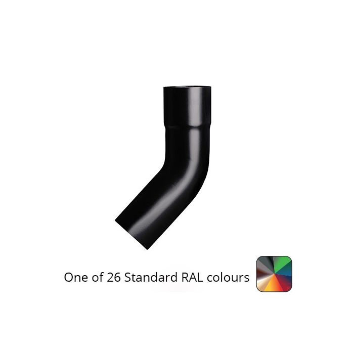 63mm (2.5") Swaged Aluminium Downpipe 135 Degree Bend without Ears - One of 26 Standard Matt RAL colours TBC