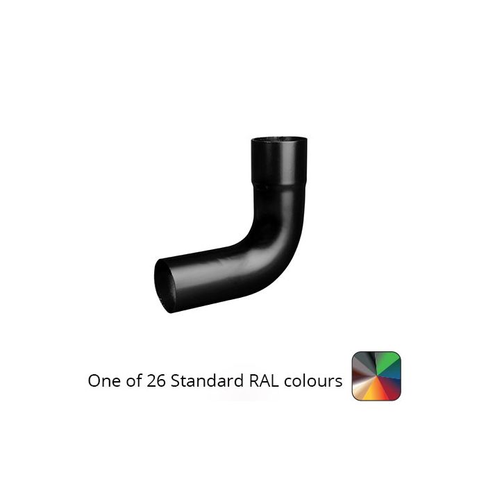 63mm (2.5") Swaged Aluminium Downpipe 90 Degree Bend without Ears - One of 26 Standard Matt RAL colours TBC