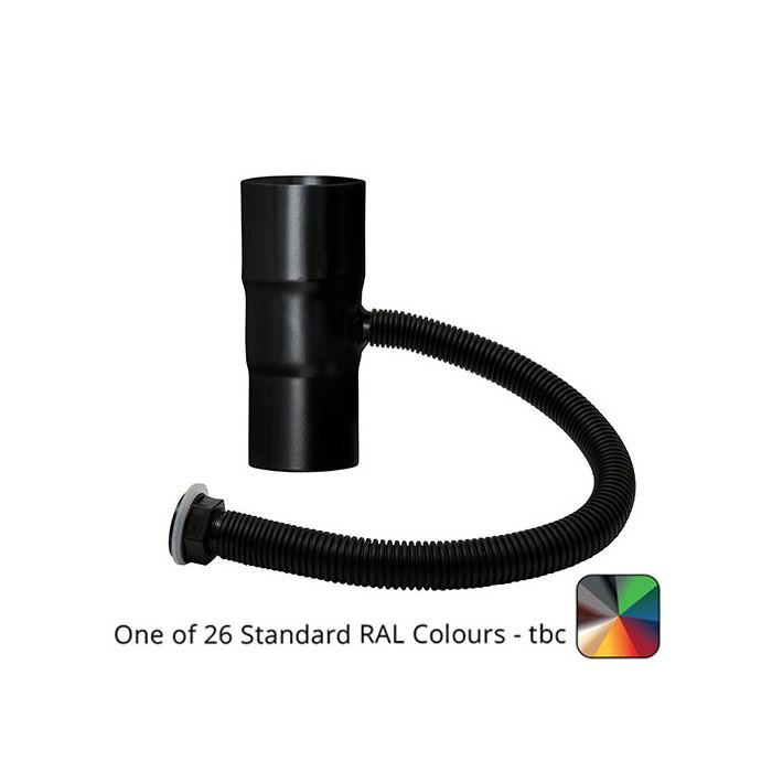 76mm (3") Swaged Aluminium Rainwater Divertors - One of 26 Standard Matt RAL colours TBC  -  From Rainclear Systems -  for delivery in 10 days
