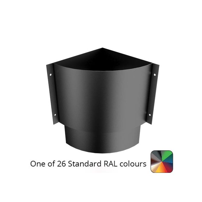 550mm Numina Corner Hopper Head with Square 76mm Outlet - One of 26 Standard Matt RAL colours TBC