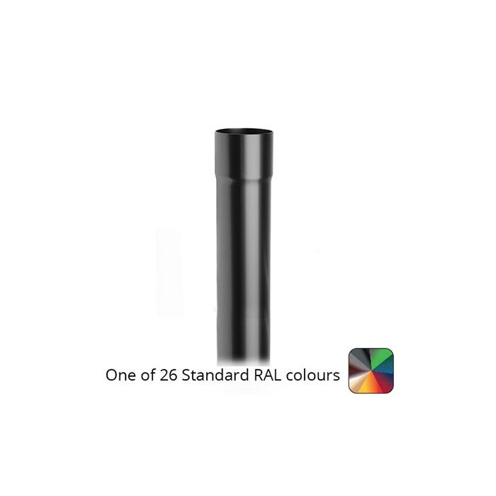 63mm (2.5") Round Swaged Aluminium Downpipe 3m long - One of 26 Standard Matt RAL colours TBC- Manufactured by Alumasc - buy online from Rainclear Systems