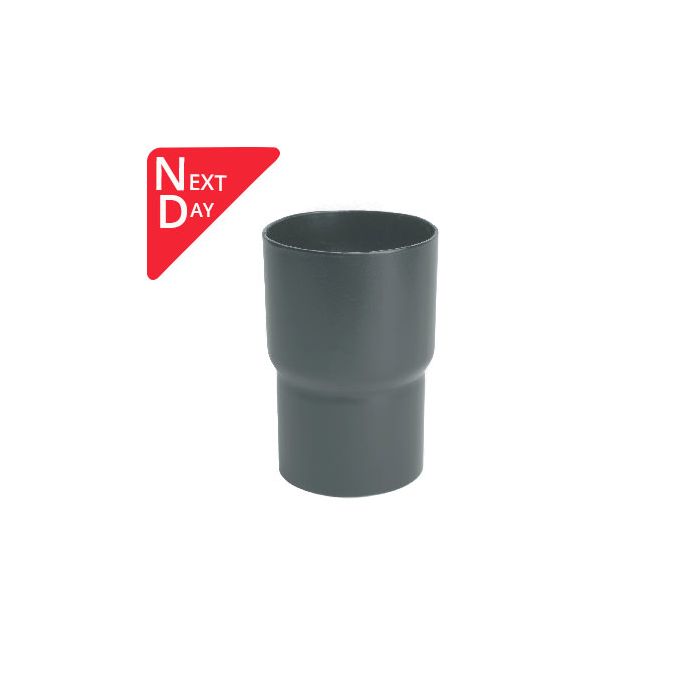 76mm (3") Swaged Aluminium Downpipe Loose Connector - RAL 7016M Anthracite Grey 