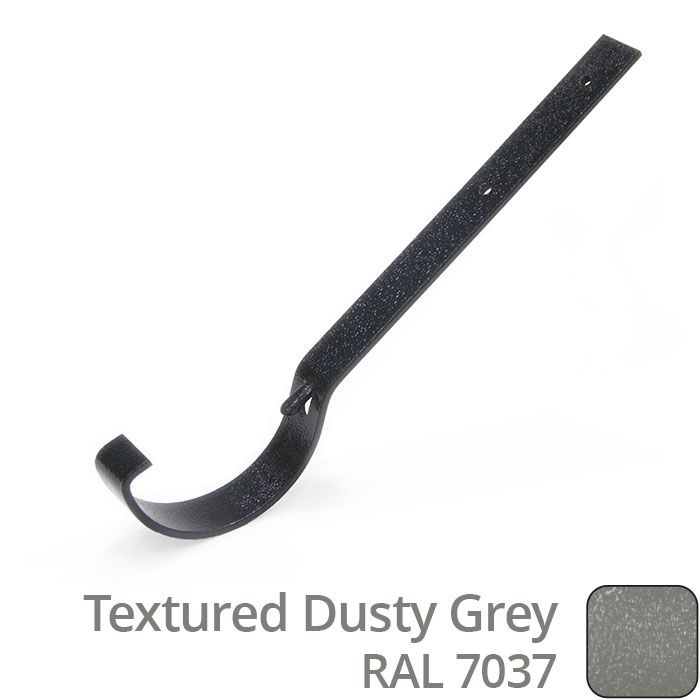 115mm (4.5") Half Round Cast Aluminium Gutter Top Fix Rafter Bracket - Textured Dusty Grey RAL 7037