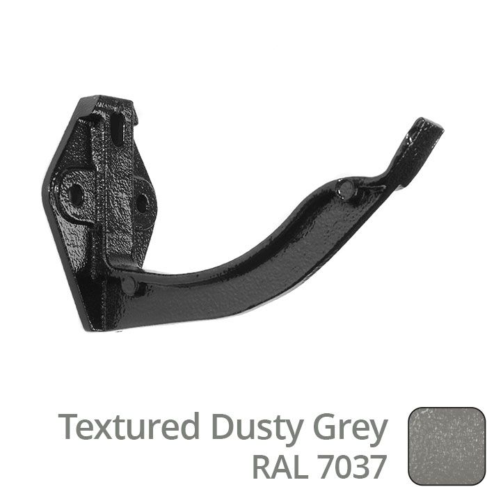115mm (4.5") Victorian Ogee Cast Aluminium Gutter Fascia Bracket - Textured Dusty Grey RAL 7037