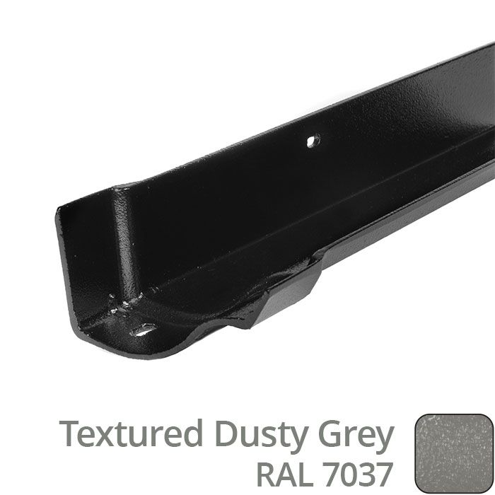 115mm (4.5") Victorian Ogee Cast Aluminium Gutter 1.83m length - Textured Dusty Grey RAL 7037