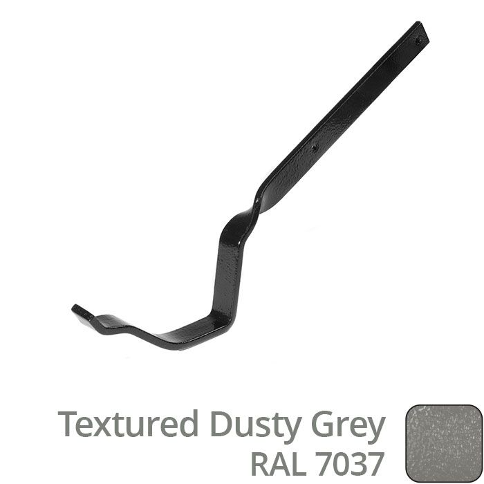 115mm (4.5") Victorian Ogee Cast Aluminium Gutter Side Fix Rafter Bracket - Textured Dusty Grey RAL 7037