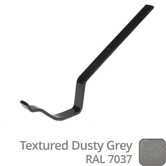 115mm (4.5") Victorian Ogee Cast Aluminium Gutter Top Fix Rafter Bracket - Textured Dusty Grey RAL 7037