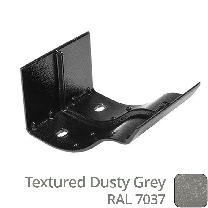 115mm (4.5") Victorian Ogee Cast Aluminium Gutter Union - Textured Dusty Grey RAL 7037