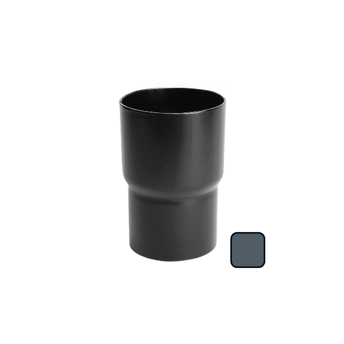 63mm (2.5") Swaged Aluminium Downpipe Loose Connector - RAL 7016M Anthracite Grey 