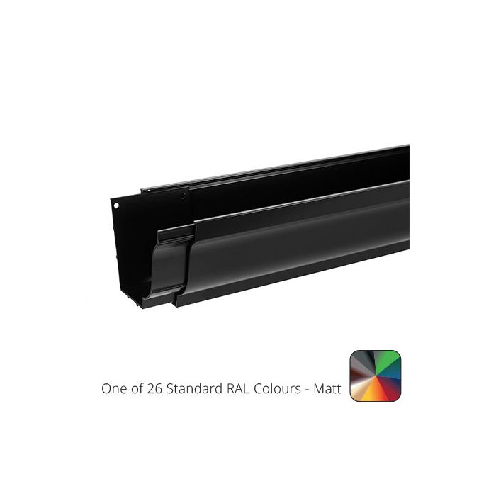 125x100mm SnapFix Aluminium Moulded 1m Gutter Length - One of 26 Standard Matt RAL colours TBC