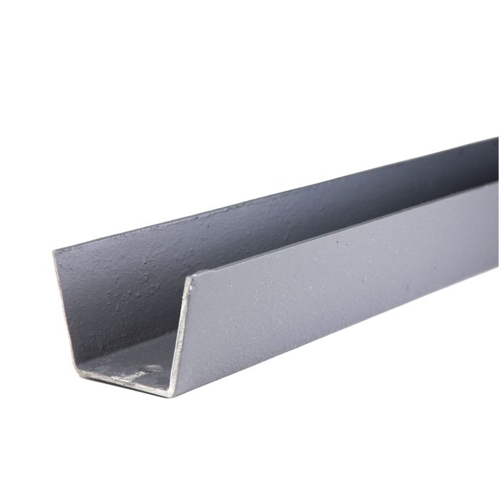 100 x 75mm (4"x3") Hargreaves Foundry Cast Iron Box Gutter - 1.83m (6ft) - Primed - from Rainclear Systems