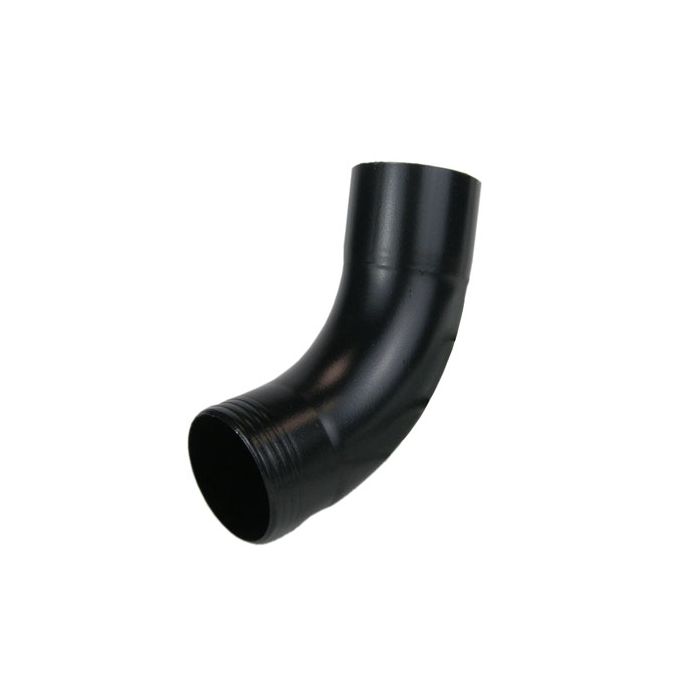 60mm Black Galvanised Steel Downpipe 70 Degree Bend