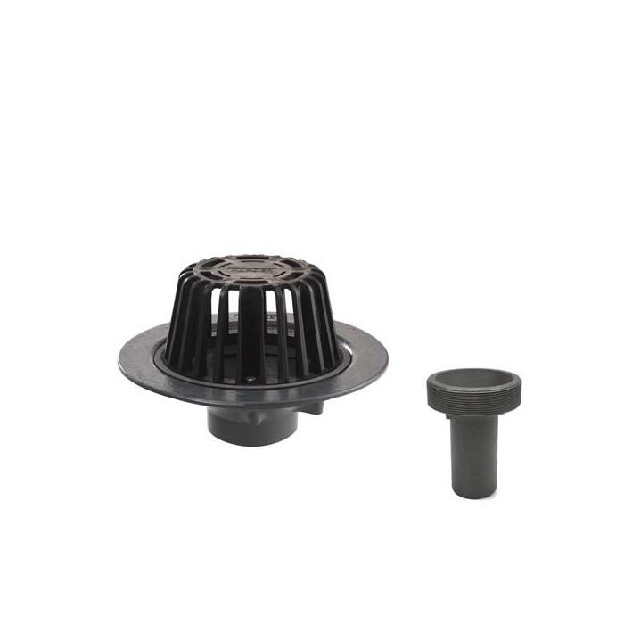 Harmer C200 - 110mm Cast Iron Vertical Outlet with Dome Grate with reducer for 50mm (2") pipework