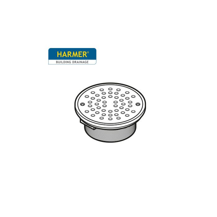 150mm Circular Anti-Ligature Grate Stainless Steel with Trap - Direct Fix