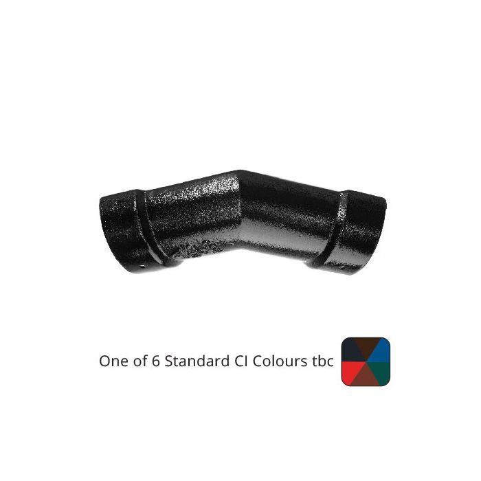 100mm (4") Half Round Cast Iron 135 degree Gutter Angle - One of 6 CI Standard RAL Colours TBC