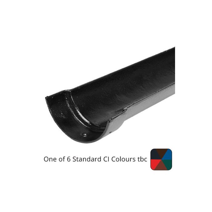 100mm (4") Half Round Cast Iron Gutter 1.83m Length - One of 6 CI Standard RAL Colours TBC