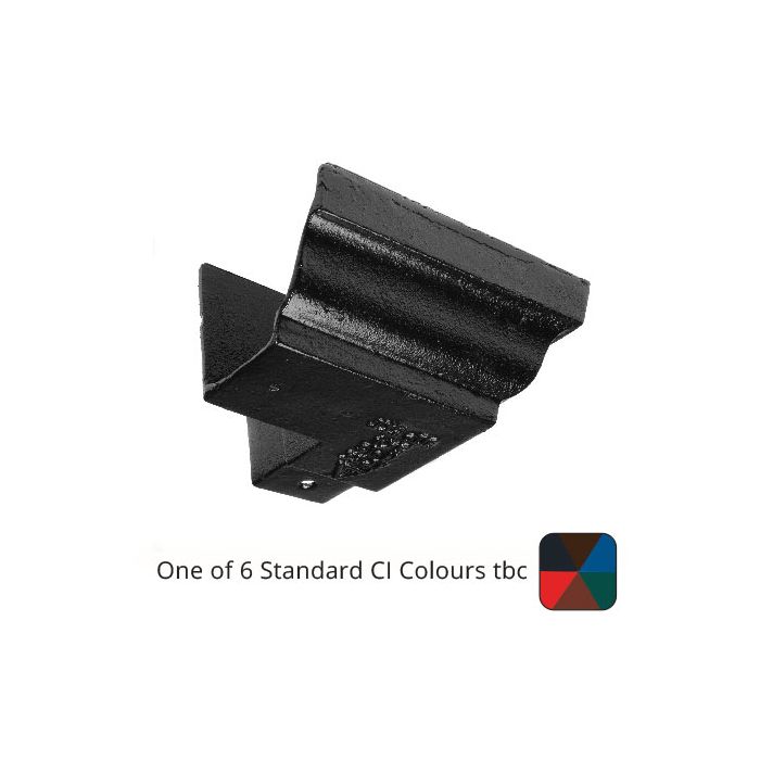 100x75 (4"x 3") Moulded Cast Iron 90 External Gutter Angle - Painted TBC