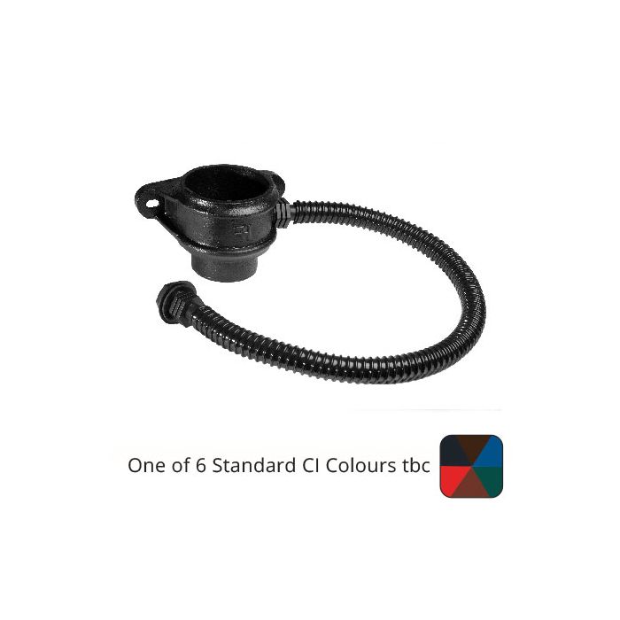 Right-hand exit 65mm (2.5") Cast Iron Downpipe Rainwater Divertor - One of 6 CI Standard RAL Colours TBC