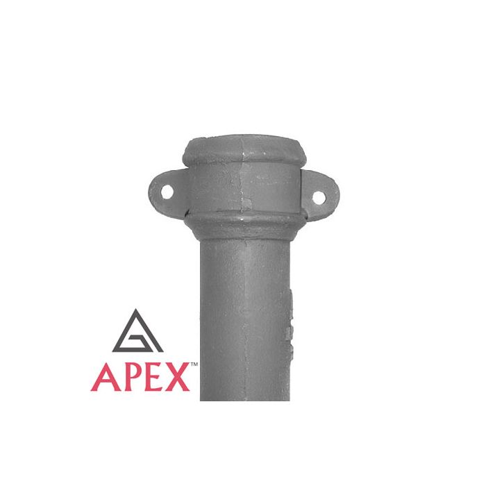 100mm (4") x 1.83m Cast Iron Downpipe with Ears - Primed