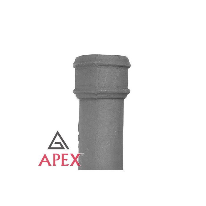 75mm (3") x 1.83m Cast Iron Downpipe without Ears - Primed