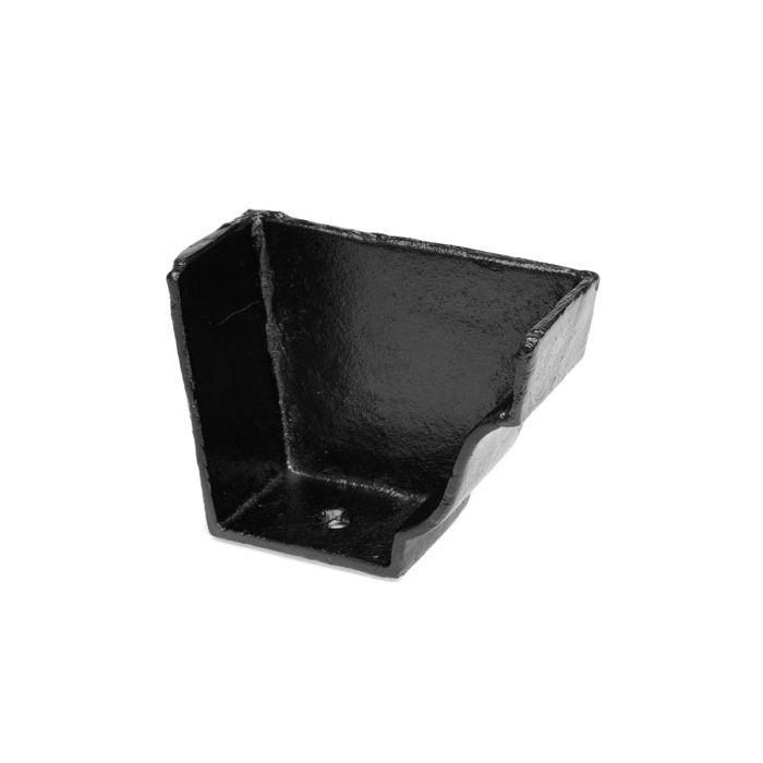 125x100 (5"x 4") Moulded Cast Iron Right Hand Internal Stopend - Black