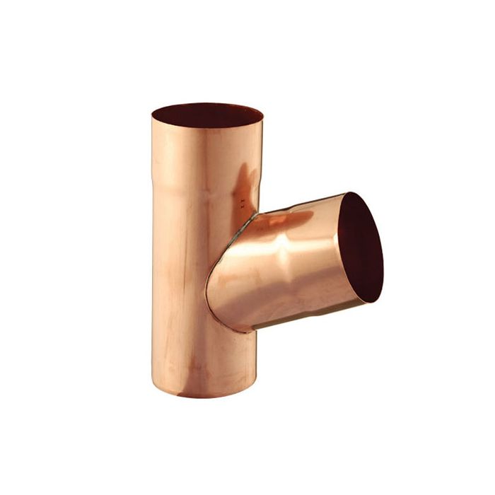 80mm Copper Downpipe 70 degree Branch