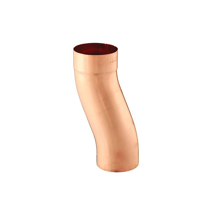 100mm Copper Downpipe 60mm Projection Fixed Offset