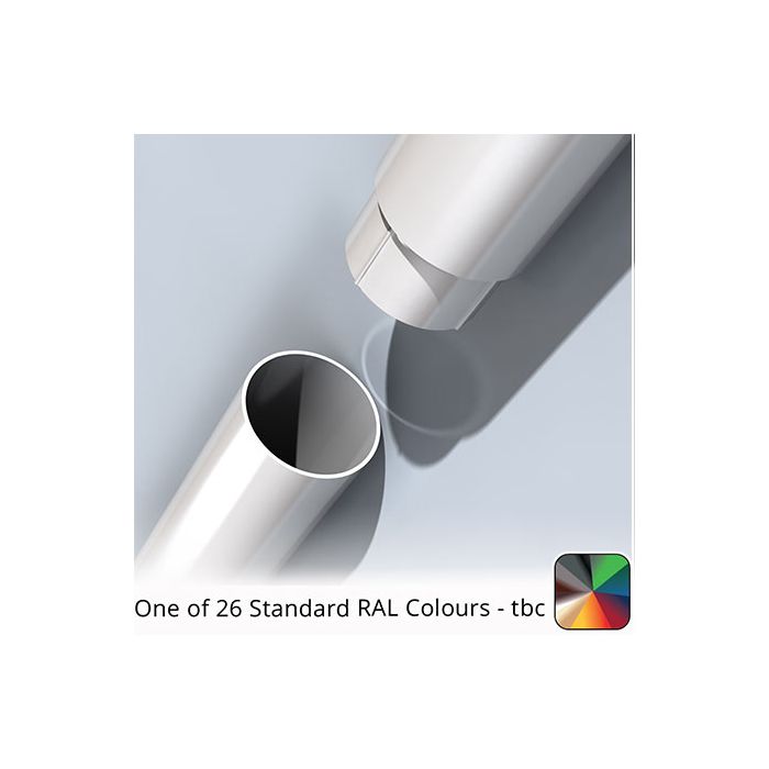 75 mm (3") Flushjoint Aluminium Downpipe 2m long - One of 26 Standard Matt RAL colours TBC 