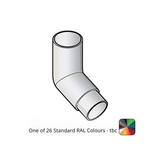 75 mm (3") Flushjoint Aluminium Downpipe 112.5 Degree Bend - One of 26 Standard Matt RAL colours TBC 