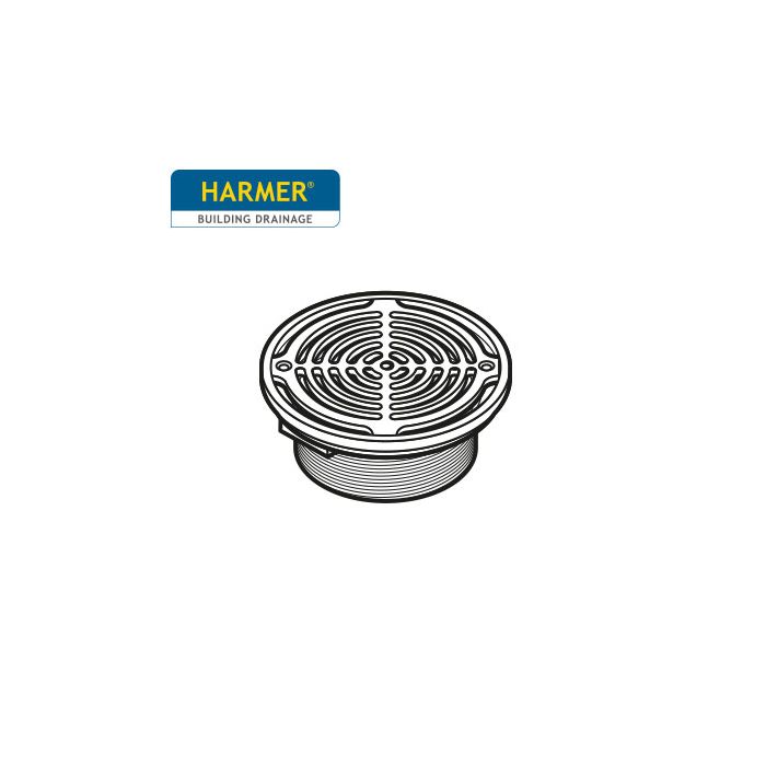 150mm Circular Compact Ring Grate Stainless Steel with Trap - Direct Fix