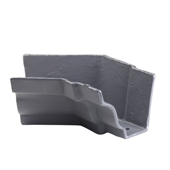 100 x 75mm (4"x3") Hargreaves Foundry Cast Iron G46 Moulded Gutter Internal obtuse angle - Primed