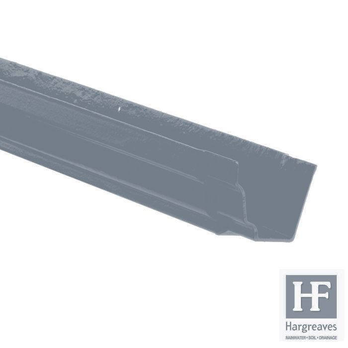 150x 100mm (6"x4") Hargreaves Foundry Cast Iron H16 Moulded Gutter - 1.83m (6ft) - Primed